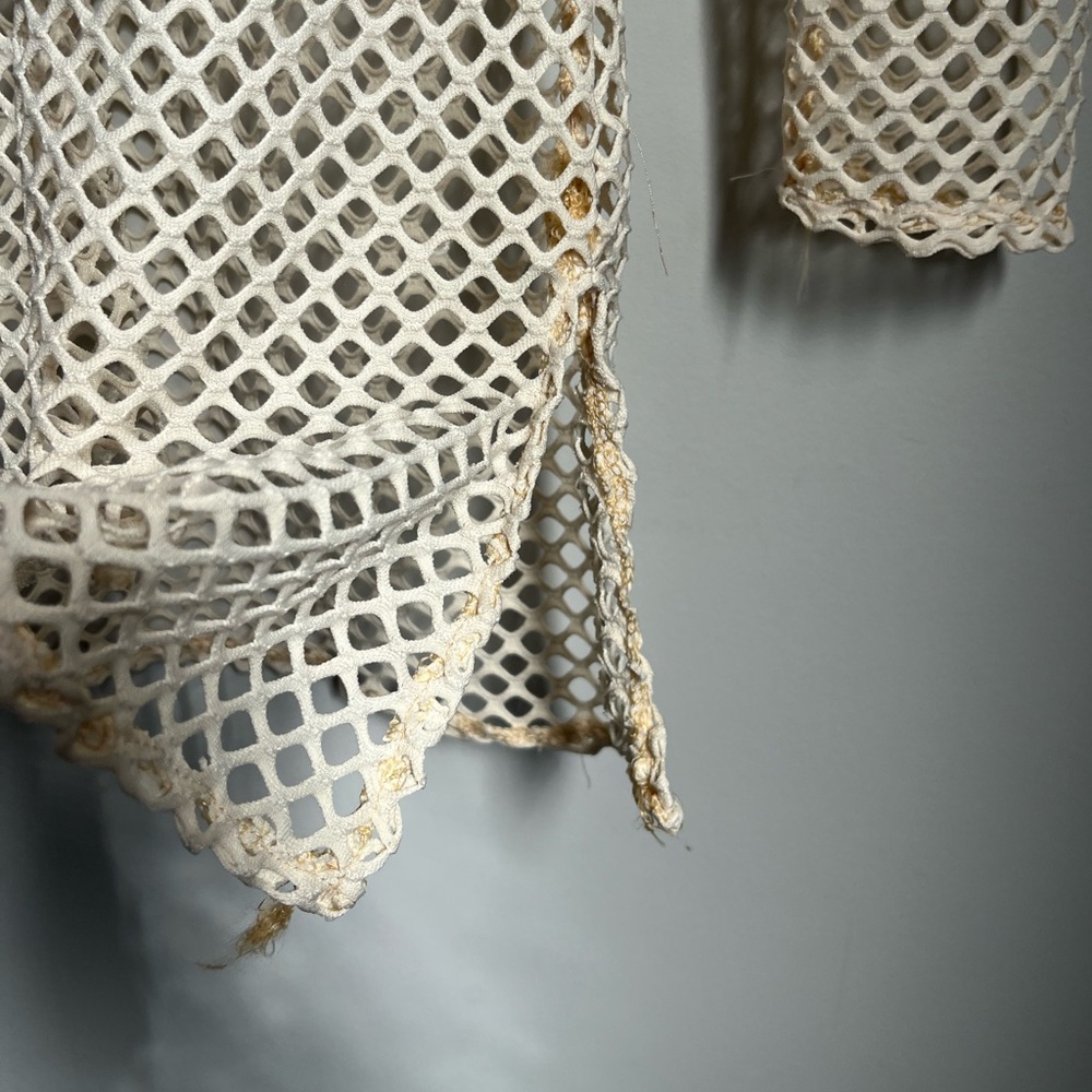 Retro Cream Mesh Top - Picture 4 of 4